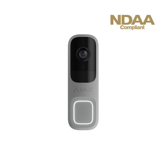 Ajax Doorbell Grey Video domovní zvonek s 4 Mpx kamerou