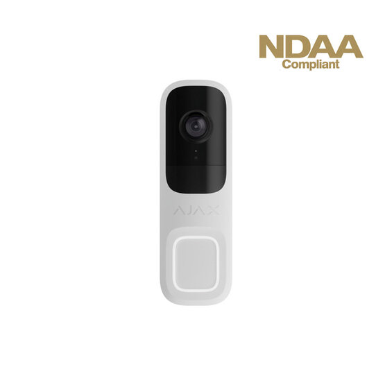 Ajax Doorbell White Video domovní zvonek s 4 Mpx kamerou