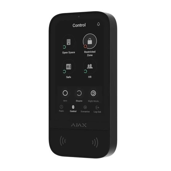 Ajax KeyPad TouchScreen Black Bezdrátová dotyková klávesnice