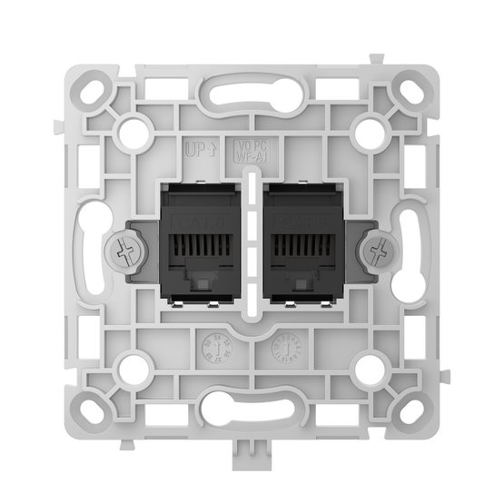 Ajax OutletCore (LAN) Black síťová zásuvka se 2 porty