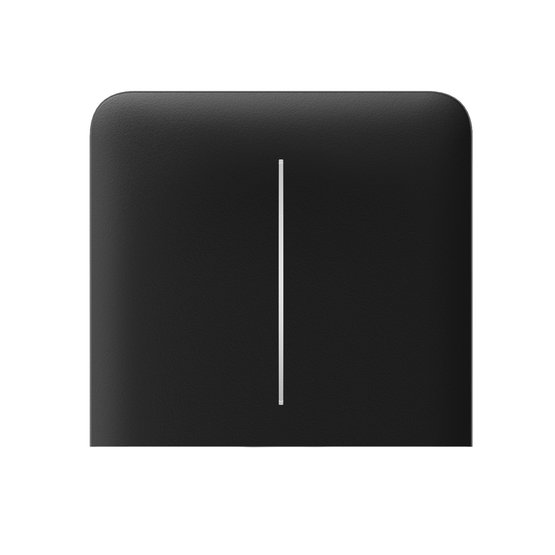 Ajax SideButton 2-gang vertical Black dvoupáková krytka