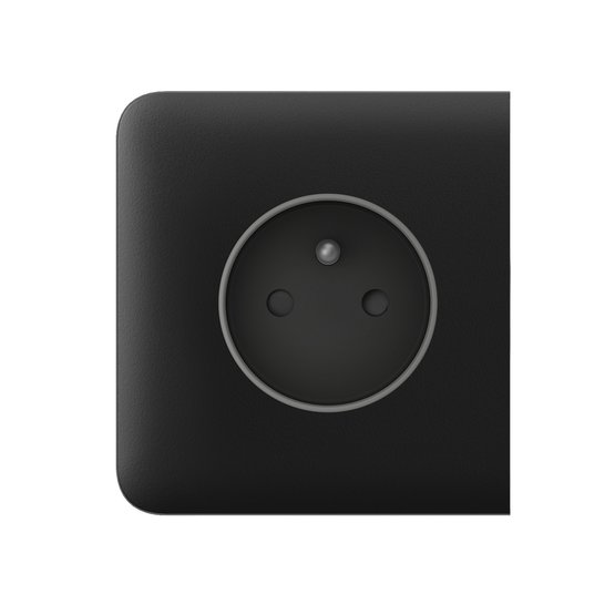 Ajax SideCover (basic) type E Black vestavná zásuvka