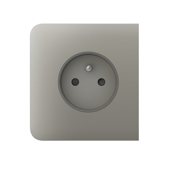 Ajax SideCover (basic) type E Olive vestavná zásuvka