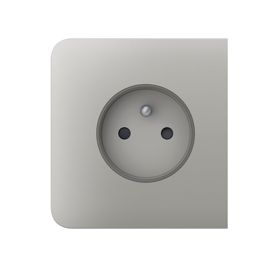 Ajax SideCover (basic) type E Oyster vestavná zásuvka