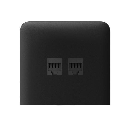 Ajax SideCover (LAN) vertical Black krytka vestavěné zásuvky