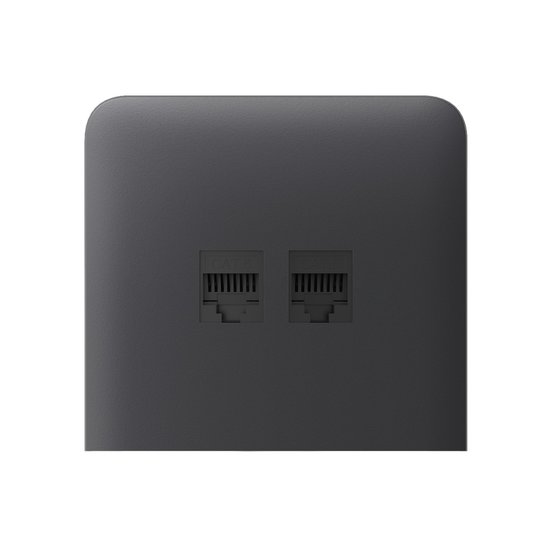 Ajax SideCover (LAN) vertical Graphite krytka vestavěné zásuvky