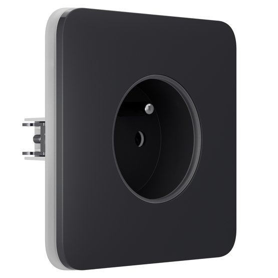 Ajax SoloCover (basic) type E Graphite vestavná zásuvka