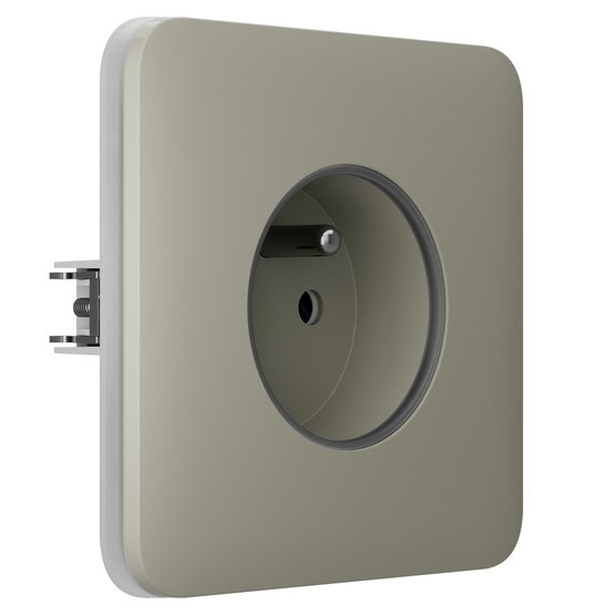 Ajax SoloCover (basic) type E Oyster vestavná zásuvka