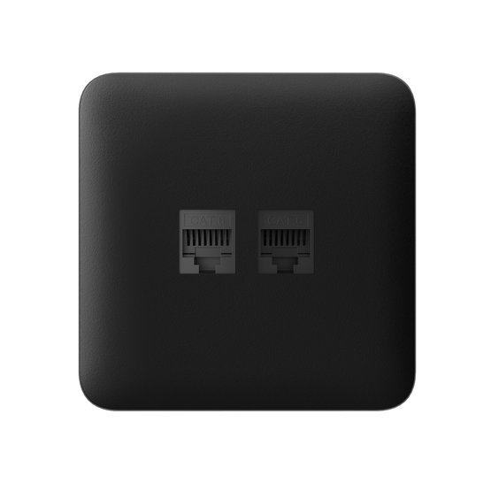 Ajax SoloCover (LAN) Black kryt zásuvky