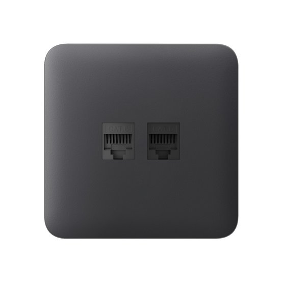 Ajax SoloCover (LAN) Graphite kryt zásuvky