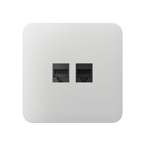 Ajax SoloCover (LAN) White kryt zásuvky