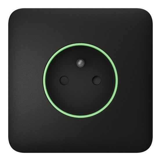 Ajax SoloCover (smart) type E Black kryt zásuvky