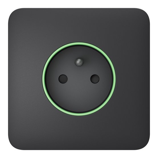 Ajax SoloCover (smart) type E Graphite kryt zásuvky