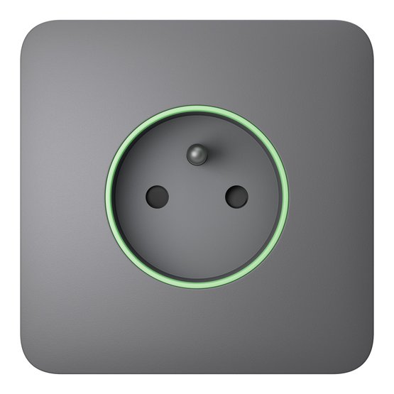 Ajax SoloCover (smart) type E Grey kryt zásuvky