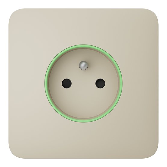 Ajax SoloCover (smart) type E Ivory kryt zásuvky