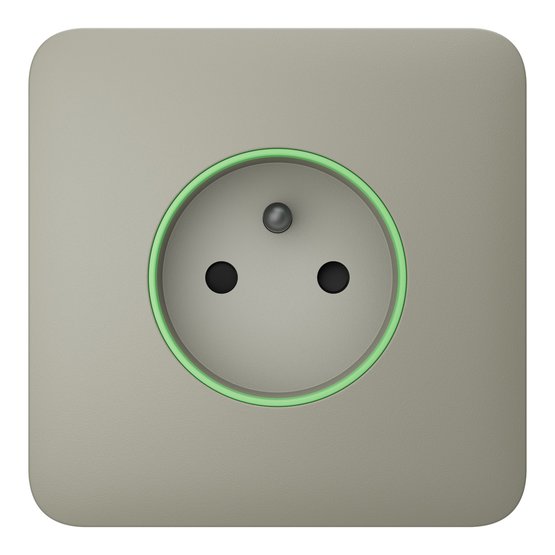 Ajax SoloCover (smart) type E Olive kryt zásuvky