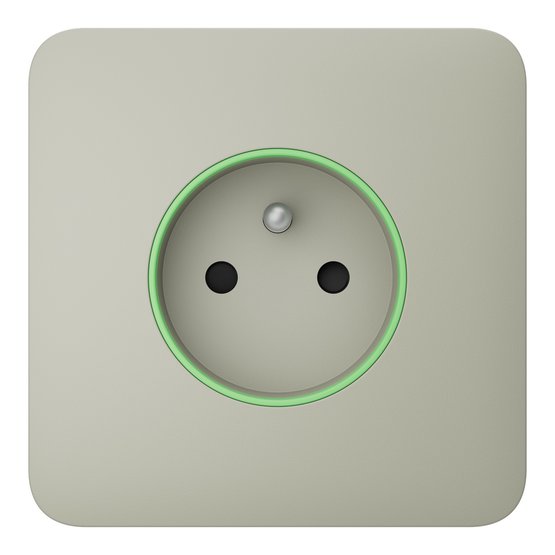 Ajax SoloCover (smart) type E Oyster kryt zásuvky