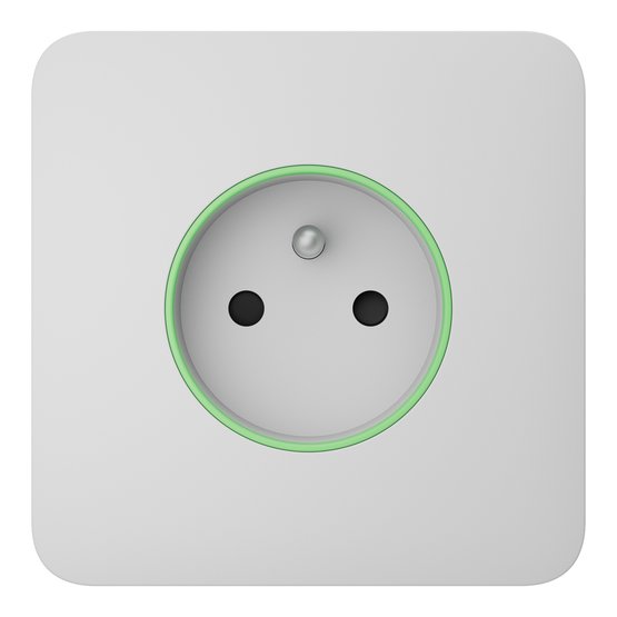 Ajax SoloCover (smart) type E White kryt zásuvky