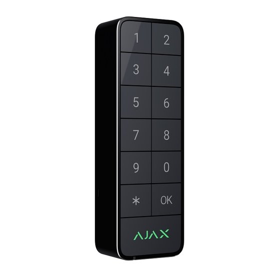Ajax Superior Keypad Outdoor Fibra Graphite Drátová klávesnice