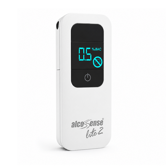 AlcoSense LITE 2 Alkohol tester, polovodičový senzor 19 mm², 28 mm LCD, 6 náustků