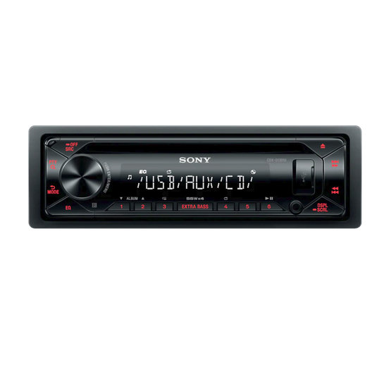 Autorádio SONY, 1DIN s CD, AUX, USB, oranžové CDXG1301U.EUR