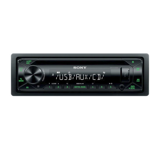 Autorádio SONY, 1DIN s CD, AUX, USB, zelené CDXG1302U.EUR