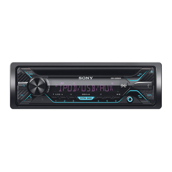 Autorádio SONY, 1 DIN, CD, USB, variabilní podsvícení CDX G3200UV.EUR