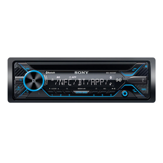 Autorádio SONY, 1DIN s CD, USB, BT, modré tlačítka MEXN4200BT.EUR