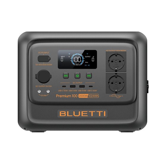 Bluetti Premium 100 V2 přenosná nabíjecí stanice, 2000 W, 1024 Wh