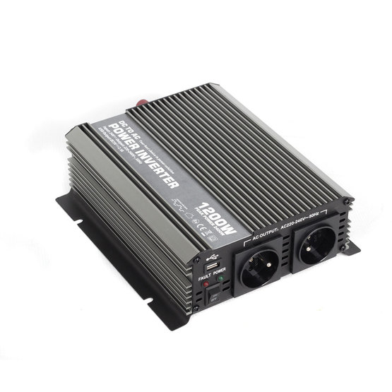 CAR1200-24V Měnič napětí z 24V na 230V + USB, 1200W