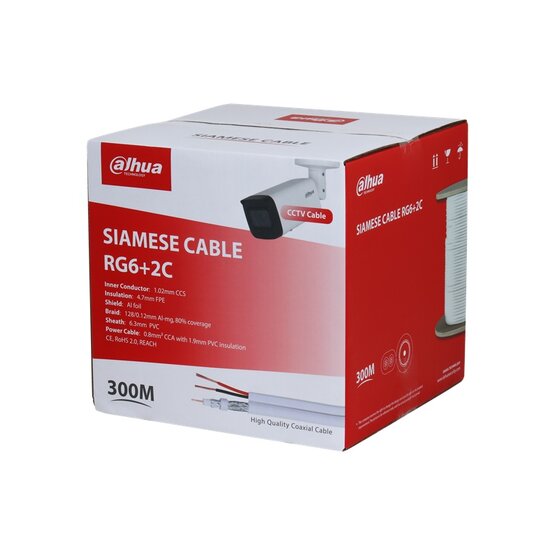 Dahua PFM941I-RG6N/21-300-white(27x) koaxiální kabel