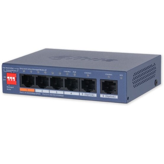 Dahua UFS5006-4ET2GT-60 6portový PoE switch