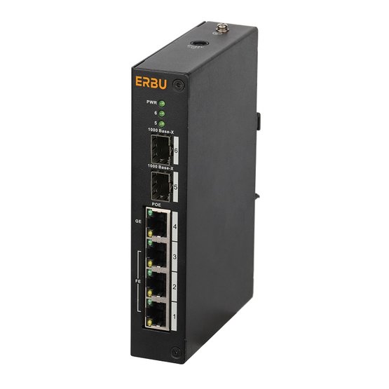 ERBU E-EFS-0402-60-120 4portový PoE switch