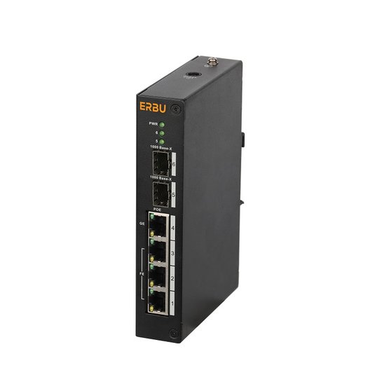 Erbu E-EFS-0402-60-M-120 6portový PoE switch