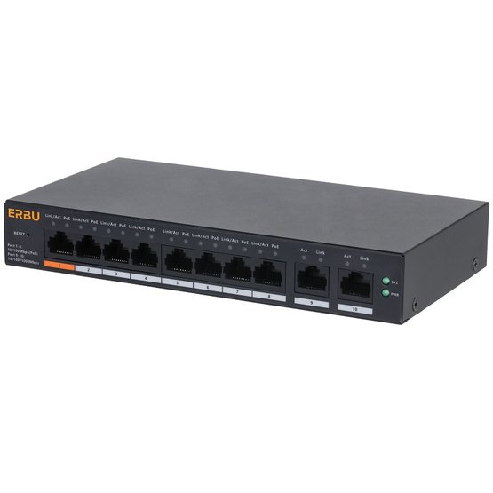 Erbu E-ES-1000-60-M-60 10portový PoE switch