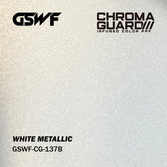 GSWF WHITE METALLIC PPF fólie na ochranu laku, lesklá bílá, metalická