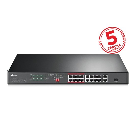 TP-Link TL-SL1218P 18portový PoE+ switch