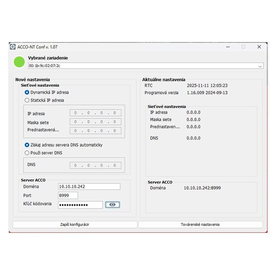 Satel ACCO-NT Conf Program pro nastavení ústředny