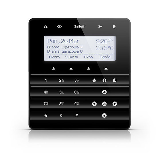 Satel INT-KSG-B dotyková klávesnice s LCD