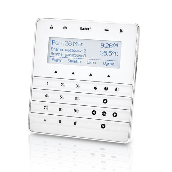 Satel INT-KSG-WSW dotyková klávesnice s LCD