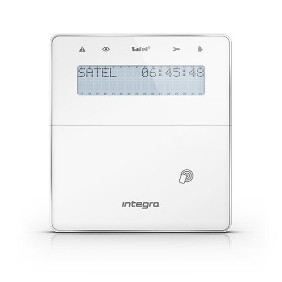 Satel INT-KWRL-WSW bezdrátová LCD klávesnice s RFID