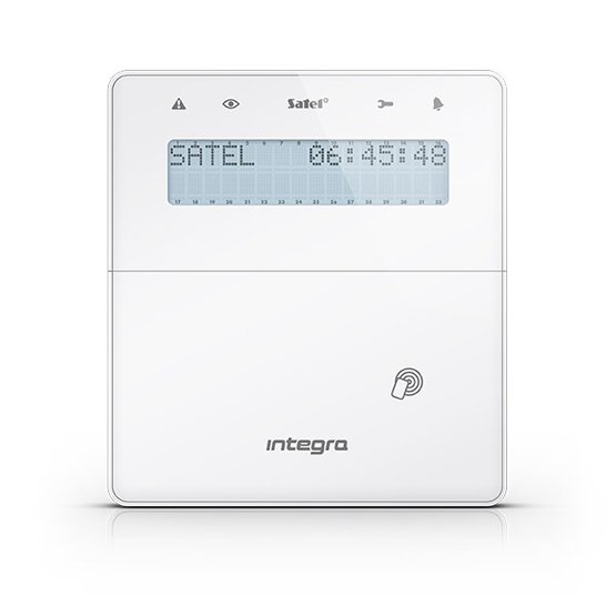 Satel INT-KWRL2-W bezdrátová LCD klávesnice s RFID