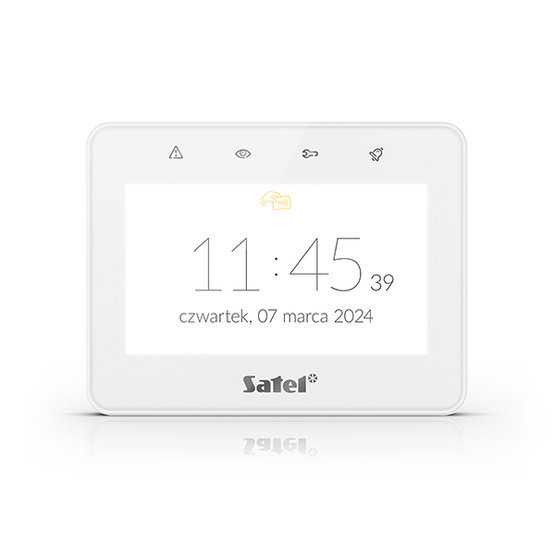Satel INT-TSG2R-W 4,3” ovládací panel s čtečkou
