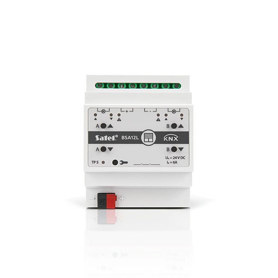 Satel KNX-BSA 12L dvoukanálový ovladač na žaluzie / rolety