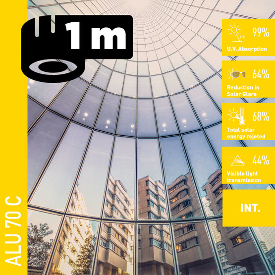 Solar Screen ALU 70 C (bm) protisluneční interiérová fólie