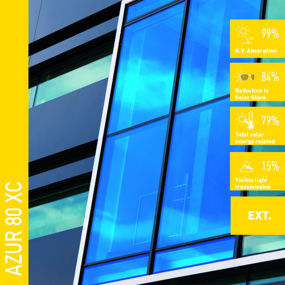 Solar Screen AZUR 80 XC protisluneční exteriérová fólie modrá