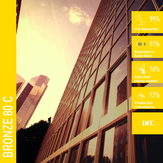 Solar Screen BRONZE 80 C protisluneční interiérová fólie bronzová