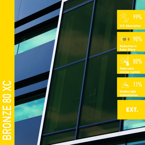 Solar Screen BRONZE 80 XC protisluneční exteriérová fólie bronzová