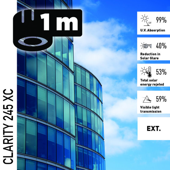 Solar Screen CLARITY 45 XC (bm) protisluneční exteriérová fólie čirá