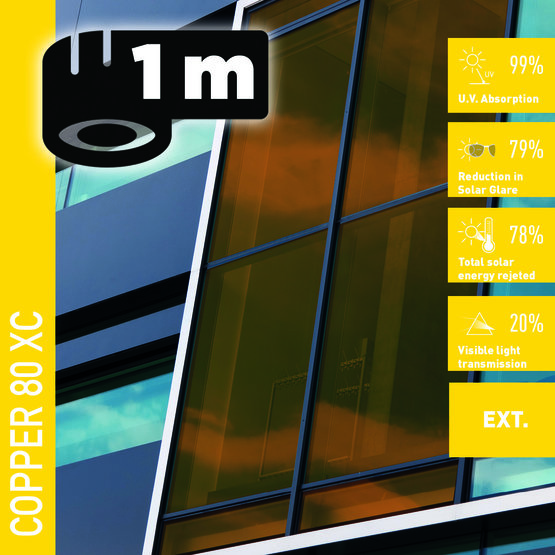 Solar Screen COPPER 80 XC (bm) protisluneční exteriérová fólie měděná
